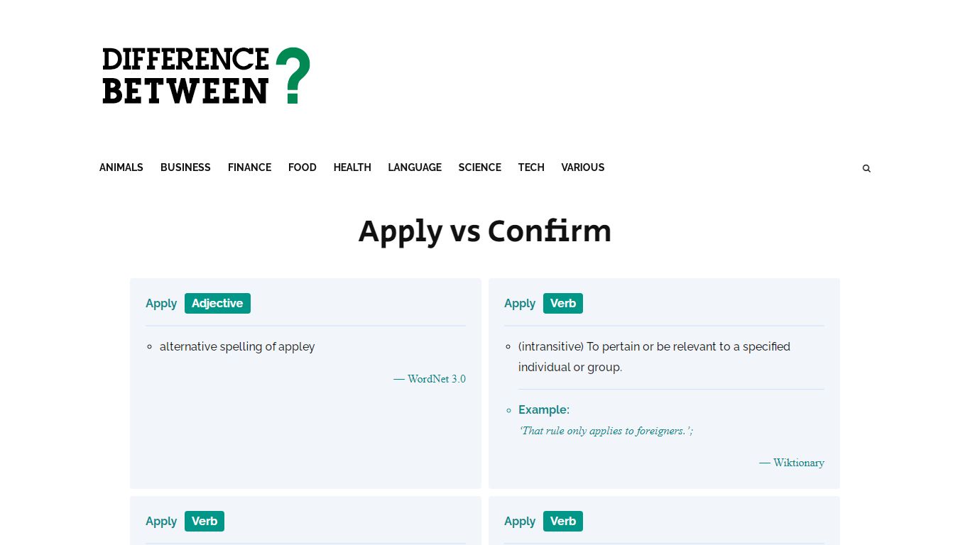 Apply vs Confirm - Difference Between - Diffbt.com
